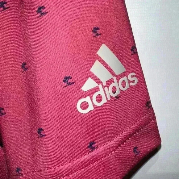 Adidas Golf Polo Men’s Shirt 2XL Light Pinkish/ Red & Blue - Picture 9 of 12